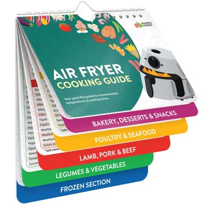 Air Fryer Cheat Sheet Magnets Cooking Guide Booklet - Air Fryer Cookbooks - Air Fryer Liners - Air Fryers Kitchen Gifts Gadgets 2026 - Air Fryer Accessories Cooking Guide - Valentine Gifts for Women