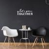 Vinyl Wall Art Decal - Let's Grow Together - 10" x 25" - Modern Fun Positive Classroom Quote Sticker for Home Kids Room Living Room Playroom School Library Educational Decor (White) view 2