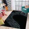 ZCVJPZHZMS Kids Play Area Rugs Grunge Black tire Track 3D Carpet Extra Large Rug Kids' Bedroom Playroom Nursery Dcor for Boys Girls, Learning & Playing 5x8 ft, 5 feet X 8 feet view 3