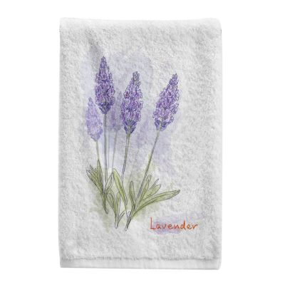 ALAZA Lavender Hand Towel Purple Decorative Towels for Bathroom Towels Luxury Absorbent 16x30 Inch