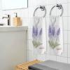 ALAZA Lavender Hand Towel Purple Decorative Towels for Bathroom Towels Luxury Absorbent 16x30 Inch view 2