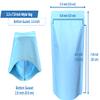 Chamigon 100 Pack Matte Blue Mylar Stand Up Bags - 5.5x7.8 Inches Smell Proof Resealable Zipper Pouch, Sealable Foil Packaging Food Storage Bag - Matte Light Blue view 2