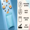 Chamigon 100 Pack Matte Blue Mylar Stand Up Bags - 5.5x7.8 Inches Smell Proof Resealable Zipper Pouch, Sealable Foil Packaging Food Storage Bag - Matte Light Blue view 3
