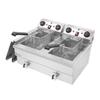 3400W MAX 110V 24.9QT/23.6L Stainless Steel Double Cylinder Electric Fryer, Electric Deep Fryers with Basket, Electric Turkey Fryers, Fryers with Baskets Electric, Electric Air Fryer view 1