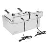 3400W MAX 110V 24.9QT/23.6L Stainless Steel Double Cylinder Electric Fryer, Electric Deep Fryers with Basket, Electric Turkey Fryers, Fryers with Baskets Electric, Electric Air Fryer view 3