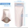 Chamigon 100 Pack Matte Pink Stand Up Bags - 5.5x7.8 Inches Smell Proof Resealable Zipper Pouch, Sealable Foil Packaging Bag for Food Storage - Matte Light Pink view 2