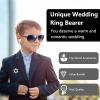 Btriger Ring Bearer Security Set for Wedding - Spy Agent Themed Ring Box with Badge, Sunglasses & Task Card - Kids Ring Ceremony Kit view 2