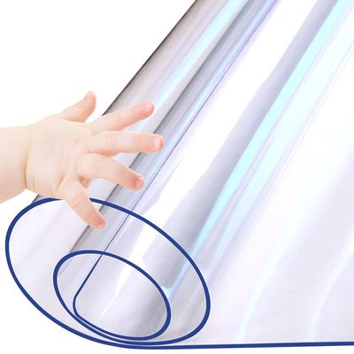1.5mm Rectangular 58X108 inch Clear Table Protector Plastic Table Cloths PVC Night Stand Table Cover Mat Office Desk Mat Shelf Surface Protection Crystal Children Painting Cover Pad Transprent