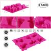 2 Pack Baby Shower Themed Silicone Soap Mold, 3D Baby Carriages Bottle Little Feet Bear fondant Mold Cake Decorating Tools for Chocolate, Soap, Sugar Craft, Candy, Cupcake Topper, Polymer Clay view 2