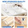 24X55 Inch Transparent Coffee Table Protector Plastic PVC Tablecloths Glass Dinning Table Cover for End Side Buffet Table Top Topper Oil Heat Resistant Easy Clean Wipeable Vinyl Top Protector Clear view 2