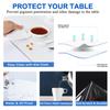 24X55 Inch Transparent Coffee Table Protector Plastic PVC Tablecloths Glass Dinning Table Cover for End Side Buffet Table Top Topper Oil Heat Resistant Easy Clean Wipeable Vinyl Top Protector Clear view 3