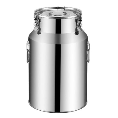 JCSKY Stainless Steel Milk Barrel, Airtight Containers Coffee Bucket Kitchen Storage Flour and Sugar Milk for Liquid Storage and Transporting,9L