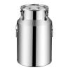 JCSKY Stainless Steel Milk Barrel, Airtight Containers Coffee Bucket Kitchen Storage Flour and Sugar Milk for Liquid Storage and Transporting,9L view 1