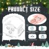 100 Pieces C9 Magnetic Christmas Light Clips Magnet Christmas Socket Clips Hooks for Sockets Roof Gutters Outside Patio Holiday Lighting (White) view 2