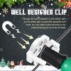 100 Pieces C9 Magnetic Christmas Light Clips Magnet Christmas Socket Clips Hooks for Sockets Roof Gutters Outside Patio Holiday Lighting (White) view 3