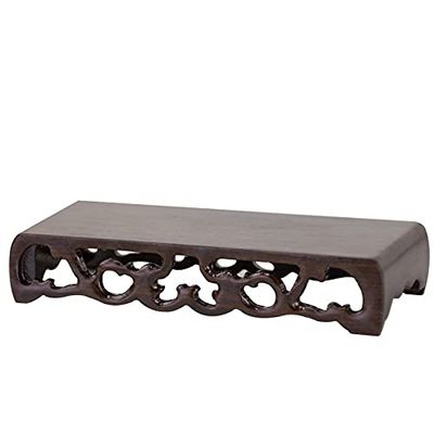 Oriental Furniture Decoration Display Stand Catalpa Wood Book Scroll Base