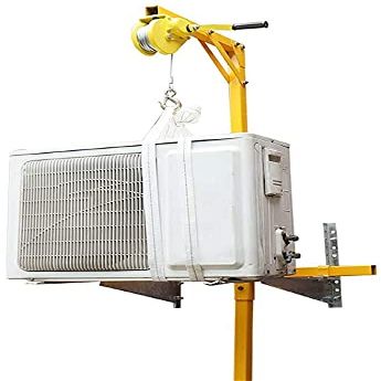 Installation Air Conditioner Lifting Tool for Air Conditioner Outside Installation Lift Tool Stainless Steel Triangle Bracket Structure Installation Lift with 10M Rope
