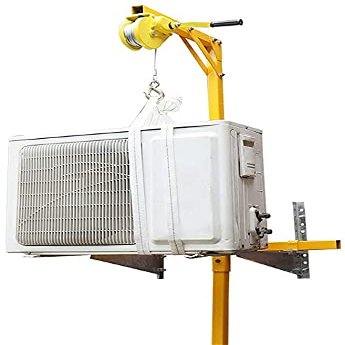 Installation Air Conditioner Lifting Tool for Air Conditioner Outside Installation Lift Tool Stainless Steel Triangle Bracket Structure Installation Lift with 10M Rope
