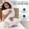 downluxe Goose Feather and Down Pillows - 2 Pack Gusseted Hotel Collection Feather Pillows Set of 2 for Back, Stomach or Side Sleepers, Queen Size (18"x26"x2") view 3