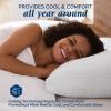 downluxe Goose Feather and Down Pillows - 2 Pack Gusseted Hotel Collection Feather Pillows Set of 2 for Back, Stomach or Side Sleepers, Queen Size (18"x26"x2") view 4