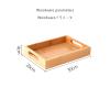 Bamboo Serving Tray, It Made of Natural Bamboo, Non-Toxic and Harmless, Use More at Ease,Beautiful, Eco-Friendly and Durable,Perfect for Breakfast in Bed, Santa Trays,Brown,30x20x4cm view 2