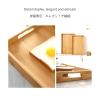 Bamboo Serving Tray, It Made of Natural Bamboo, Non-Toxic and Harmless, Use More at Ease,Beautiful, Eco-Friendly and Durable,Perfect for Breakfast in Bed, Santa Trays,Brown,30x20x4cm view 3