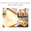 Bamboo Serving Tray, It Made of Natural Bamboo, Non-Toxic and Harmless, Use More at Ease,Beautiful, Eco-Friendly and Durable,Perfect for Breakfast in Bed, Santa Trays,Brown,30x20x4cm view 4