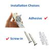 AJLTPA Coat Rack Wall Mounted Adhesive & Screw in, Stainless Steel Metal Coat Hooks for Door, Hook Rail with 6 Round Hangers for Hanging Hat Towels Clothes, Silver view 3