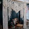 Bohemian Macrame Wedding Backdrop Decor Boho Chic Macrame Wall Hanging Style Macrame Tapestry Macrame Curtain & Macrame Arch (W 60 X L 85) view 2