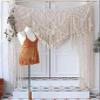 Bohemian Macrame Wedding Backdrop Decor Boho Chic Macrame Wall Hanging Style Macrame Tapestry Macrame Curtain & Macrame Arch (W 60 X L 85) view 3