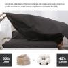 BISELINA Linen Sheet French Flax Flat Sheet Only 55% Euro Linen 45% Cotton Basic Style Solid Color Soft Breathable Farmhouse Top Sheet 1-Piece (King, Dark Grey) view 3