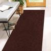 2' x 20' Runner Rugs with Rubber Backing, Indoor Outdoor Utility Carpet Runner Rugs, Chocolate Brown, Can Be Used as Aisle for The RV and Boat, Laundry Room and Balcony view 1