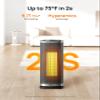DREO Space Heater for Bedroom, 70  Oscillation, Fast Heating Ceramic Electric with Digital Thermostat, Remote Control, 1-12H Timer, Overheat Protection, Safety Heater for Indoor Use Large Room view 3