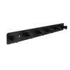 AJLTPA Coat Rack Wall Mounted, Black Coat Hooks Adhesive & Screw in, Stainless Steel Door Hooks for Hanging Hat Towels Clothes, Hook Rail with 6 Round Hangers view 1
