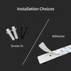 AJLTPA Coat Rack Wall Mounted, Black Coat Hooks Adhesive & Screw in, Stainless Steel Door Hooks for Hanging Hat Towels Clothes, Hook Rail with 6 Round Hangers view 4