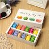 Crysdaralovebi 20pcs White/Pink/Green/Black/red Macaron Box Packaging Drawer Type 20.55.45.3cm (12 Grains White) view 1