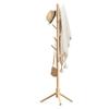 Haddockway Wooden Coat Rack Stand with 8 Hooks New Zealand Pine 3 Adjustable Coat Standing Tree Easy Assembly for Coats, Hats, Scarves and Handbags for Entryway, Hallway, Bedroom, Office view 1