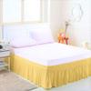 Amuze Bedding Easy Fit Elastic Wrap Around Ruffled BedSkirt Recron Drop Length 18 Inches (Yellow,Twin) view 2
