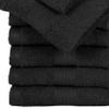 Ample Decor Wash Cloths Pack of 50 12 X 12 Inch 100% Cotton 600 GSM, Soft Absorbent,Machine Washable Face Towels, Oeko Tex Certified Reusable Fingertip Towels for Bathroom, Hotel, Gym, Spa - Black view 2