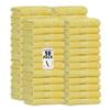 Ample Decor Wash Cloths Pack of 50 12 X 12 Inch 100% Cotton 600 GSM, Soft Absorbent, Face Towels, Reusable Fingertip Towels for Bathroom, Hotel, Gym, Spa - Yellow view 1