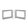 Home Square 2 Piece Wood Console Table Set in Gray view 1