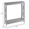 Home Square 2 Piece Wood Console Table Set in Gray view 2