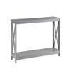 Home Square 2 Piece Wood Console Table Set in Gray view 4
