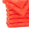 Ample Decor Wash Cloths Pack of 50 12 X 12 Inch 100% Cotton 600 GSM, Soft Absorbent, Machine Washable Face Towels, Reusable Fingertip Towels for Bathroom, Hotel, Gym, Spa - Orange view 2