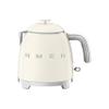 SMEG Mini 50's Retro Style 3 Cup Electric Kettle with Double Wall Anti Slip Base and Water Level Indicator (Cream) view 1