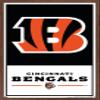 NFL Cincinnati Bengals - Logo 21 Wall Poster, 22.4L" x 14.7W", Mahogany Framed Version view 1