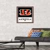 NFL Cincinnati Bengals - Logo 21 Wall Poster, 22.4L" x 14.7W", Mahogany Framed Version view 2