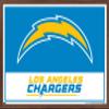 NFL Los Angeles Chargers - Logo 21 Wall Poster, 22.4L" x 14.7W", Mahogany Framed Version view 1