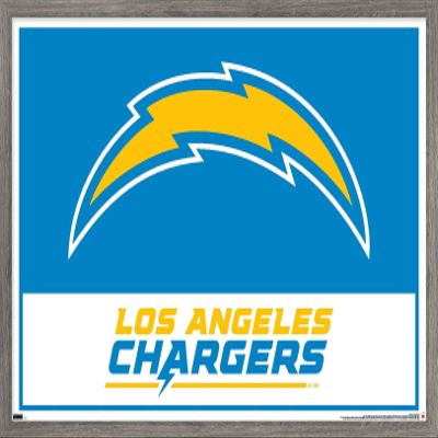 NFL Los Angeles Chargers - Logo 21 Wall Poster, 22.4L" x 14.7W", Barnwood Framed Version