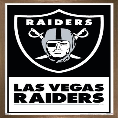 NFL Las Vegas Raiders - Logo 21 Wall Poster, 22.4L" x 14.7W", Bronze Framed Version